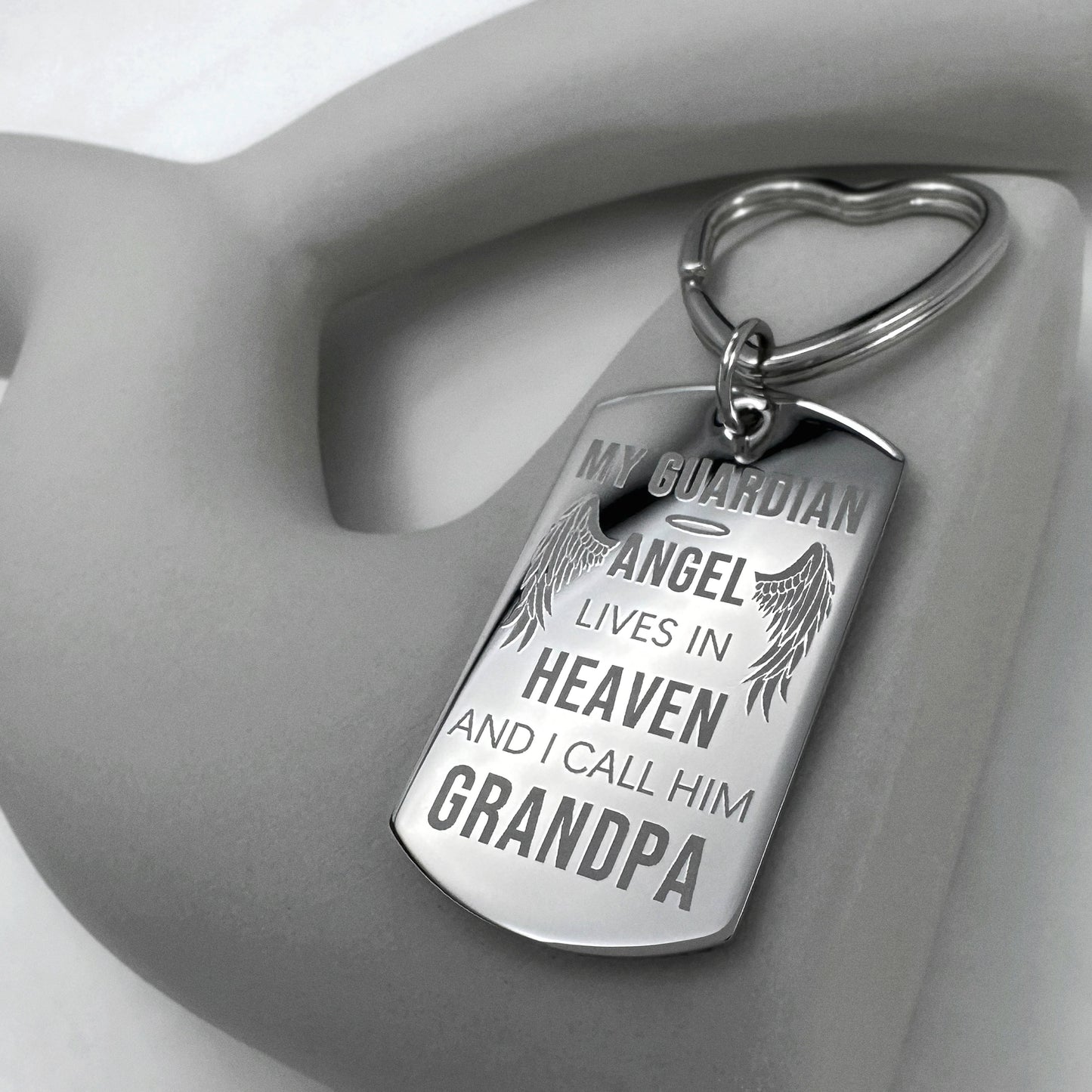 CUSTOM GRANDPA MEMORIAL KEYCHAIN
