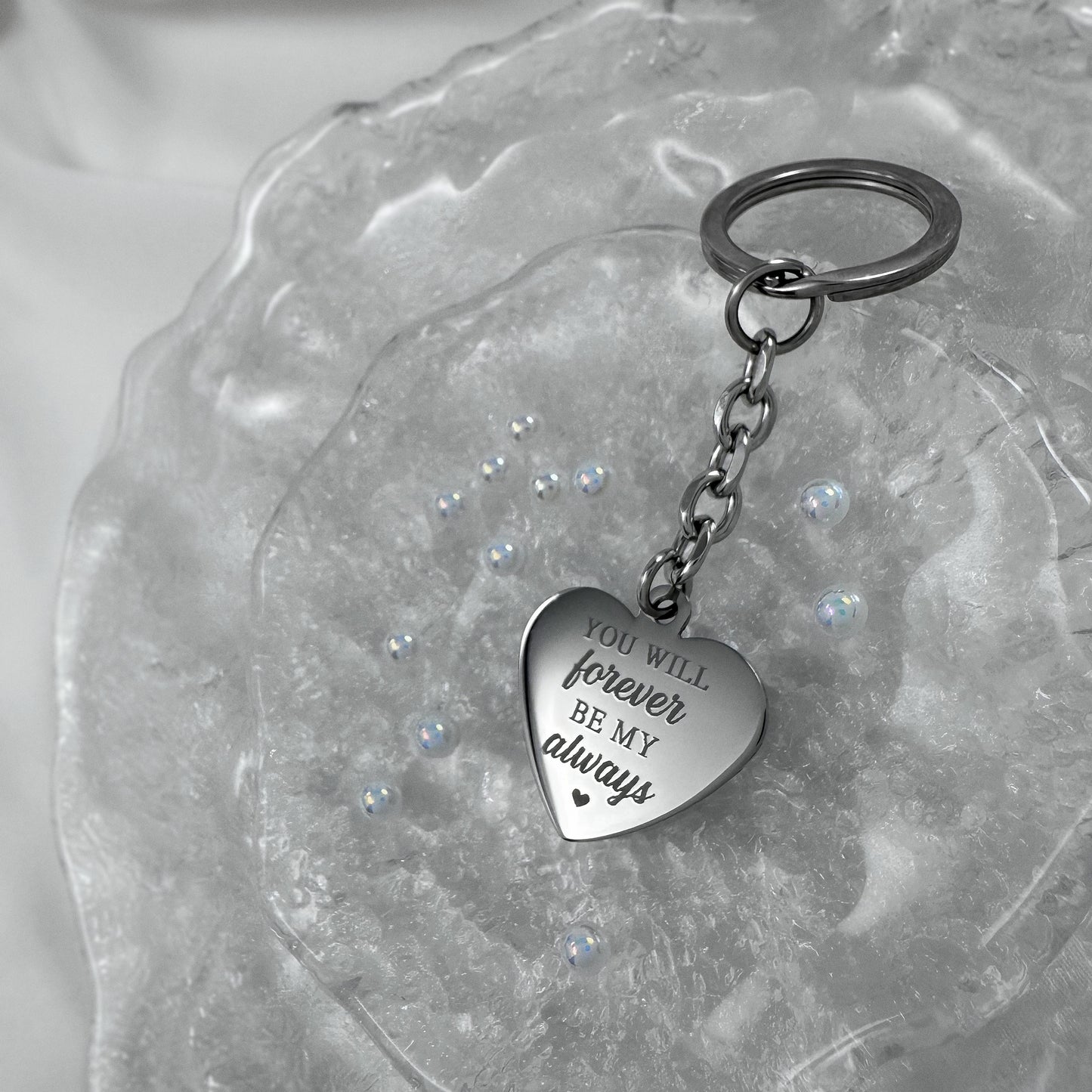 PERSONALIZED PICTURE AND TEXT KEYCHAIN