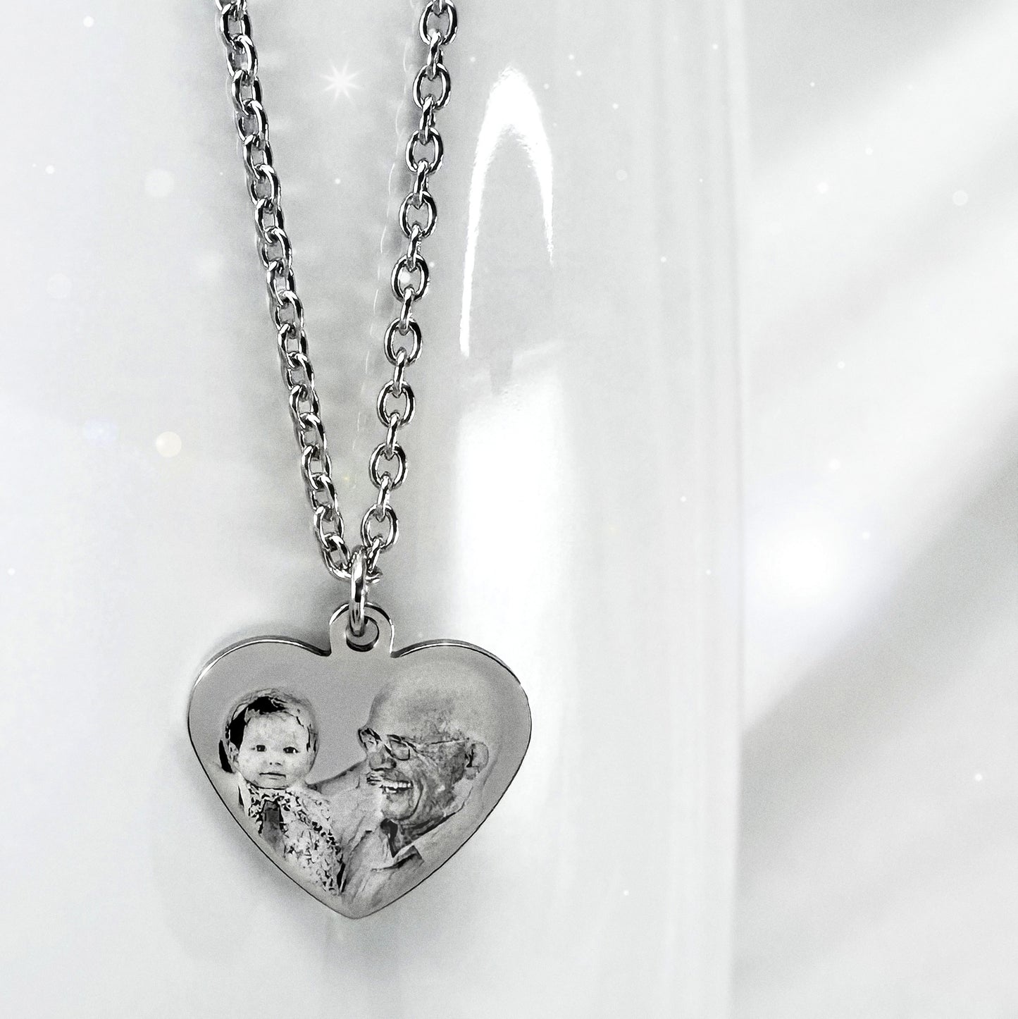 ACTUAL FINGERPRINT AND DATES NECKLACE