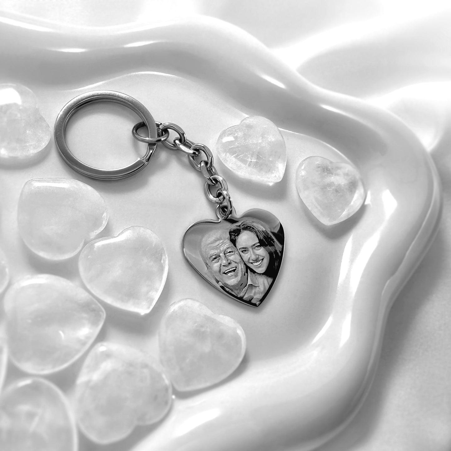 CUSTOM PHOTO MEMORIAL KEYCHAIN