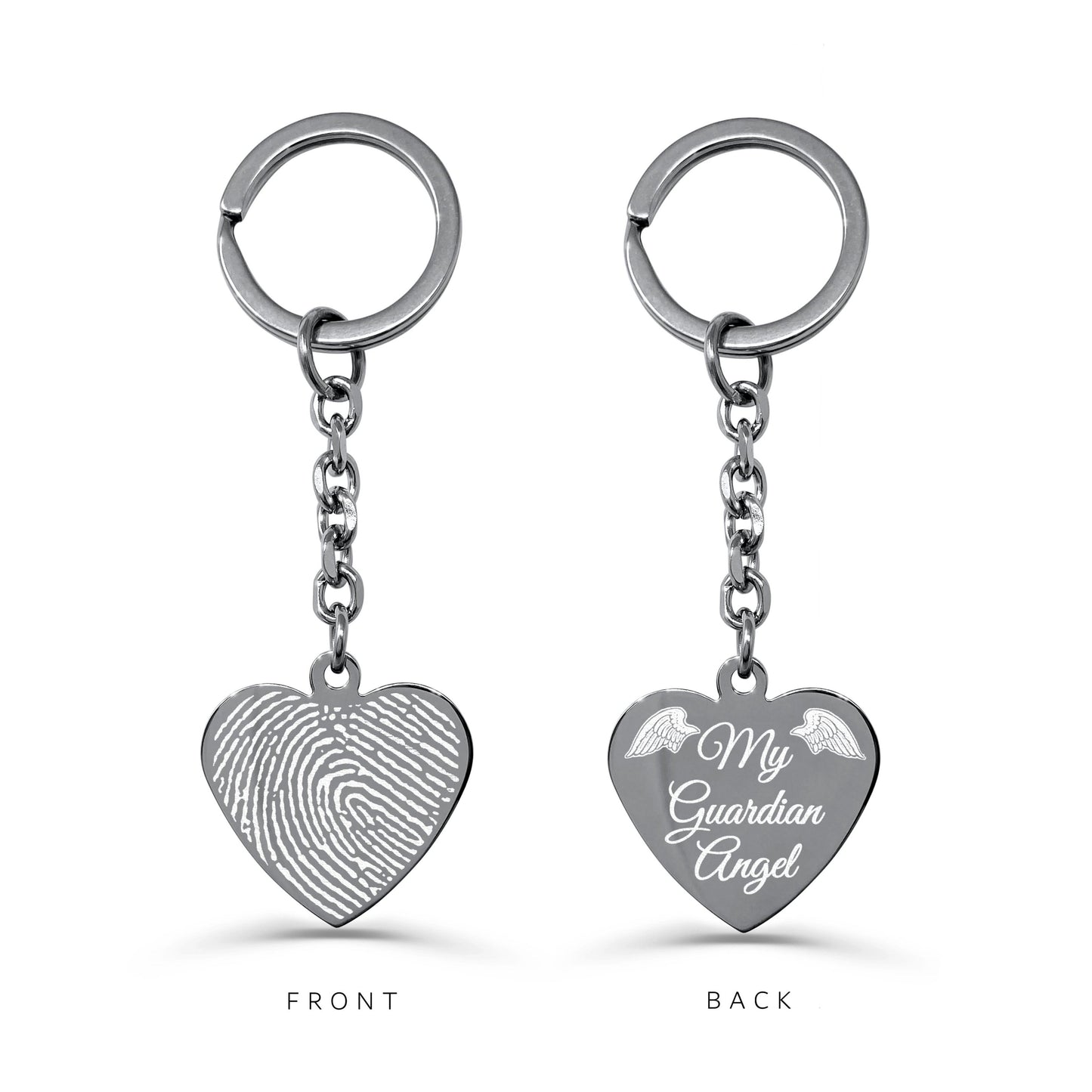 ENGRAVED FINGERPRINT KEYCHAIN