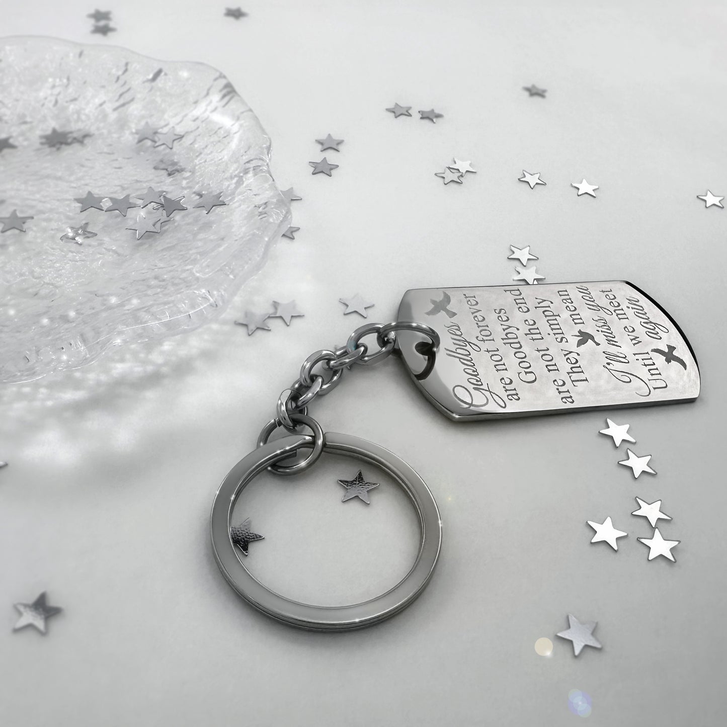 CUSTOM ENGRAVED DOUBLE SIDED HEART KEYCHAIN