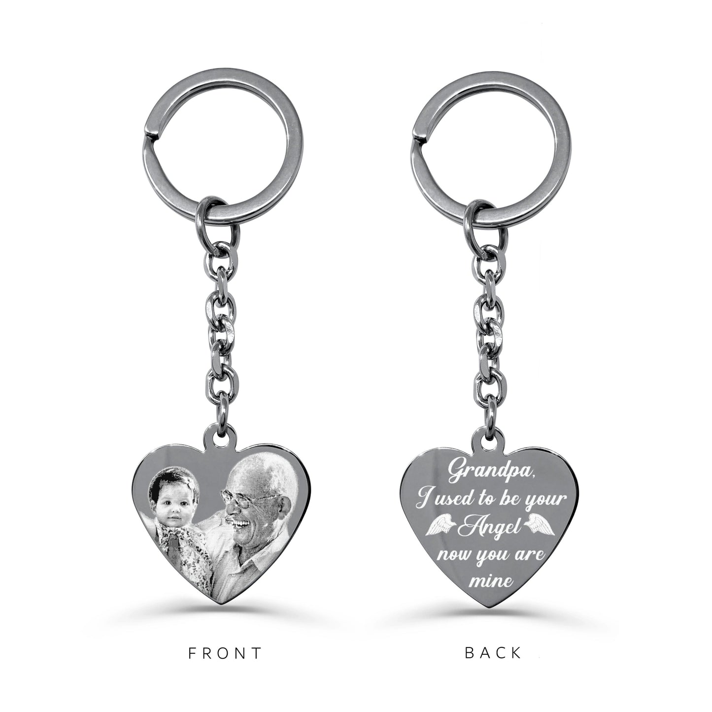 PERSONALIZED PHOTO AND QUOTE KEYCHAIN