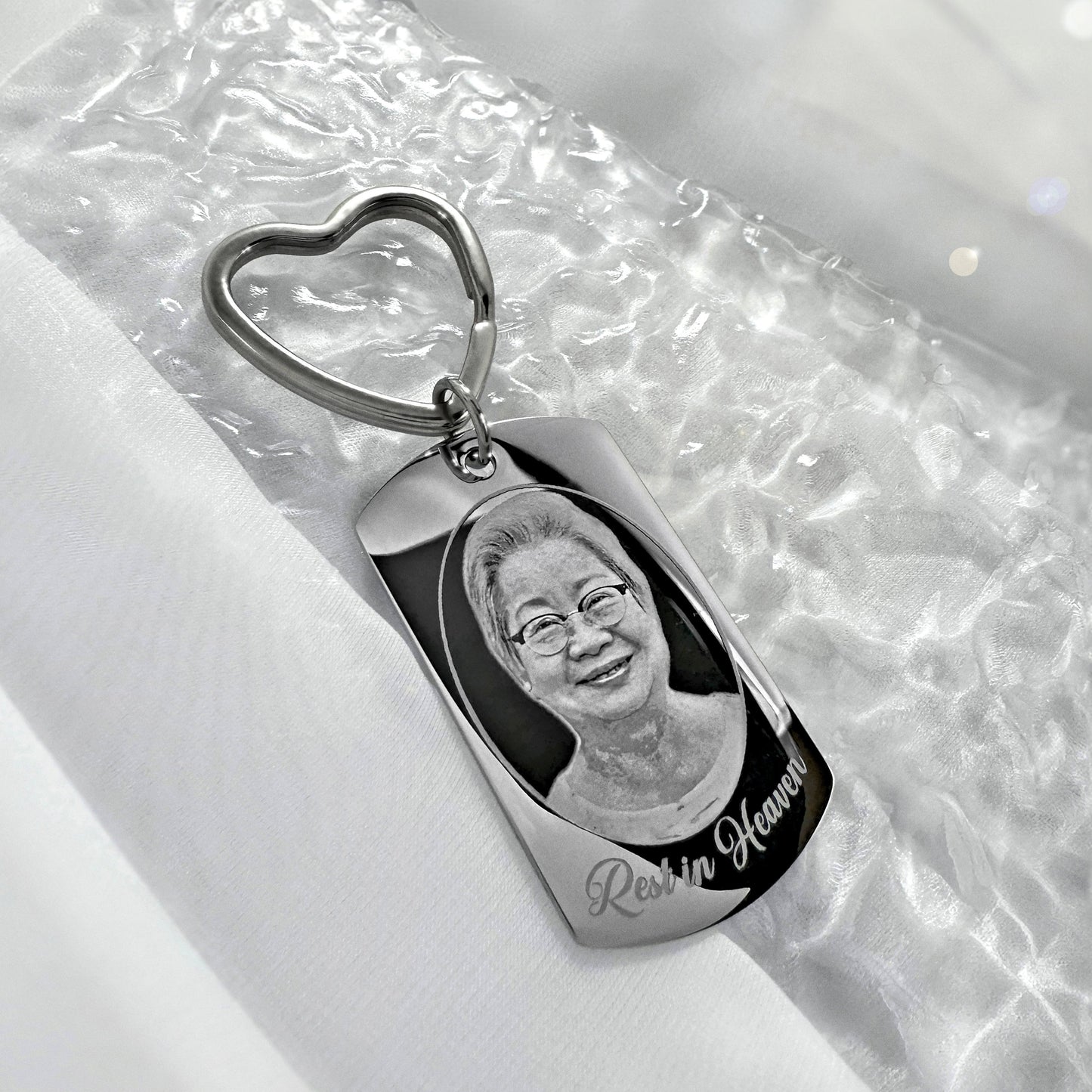 ACTUAL FINGERPRINT AND HANDWRITING KEYCHAIN