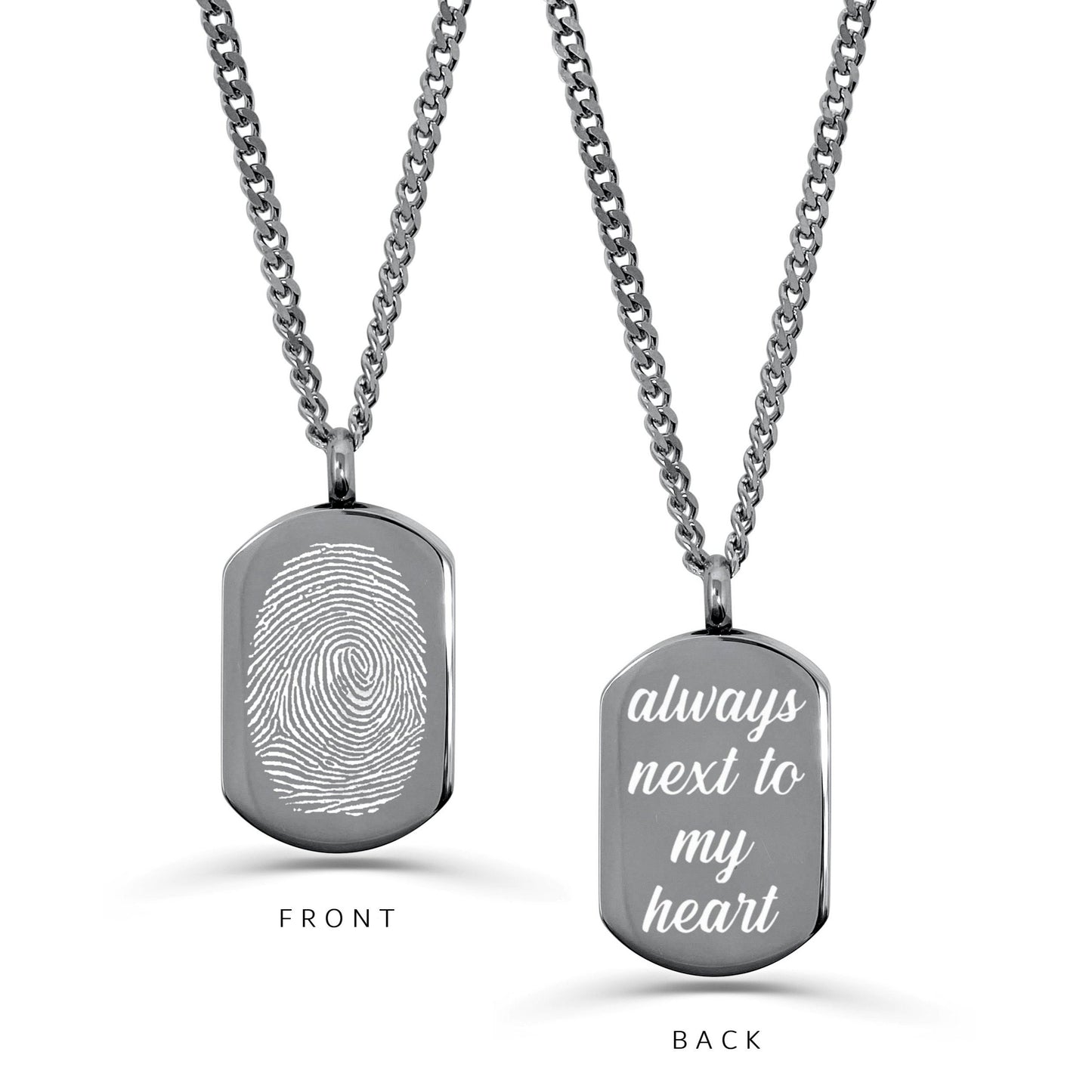 ACTUAL FINGERPRINT CREMATION URN NECKLACE