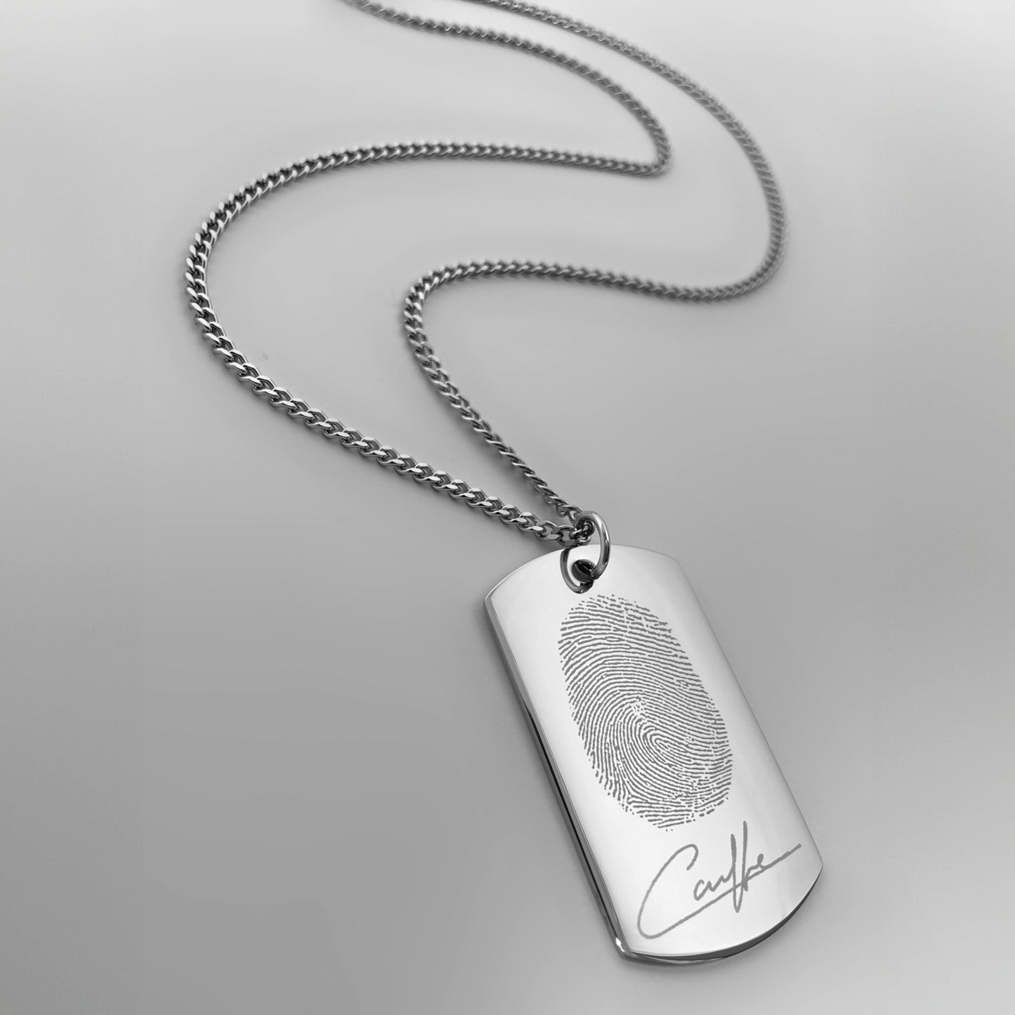 CUSTOM HANDWRITING AND THUMBPRINT NECKLACE
