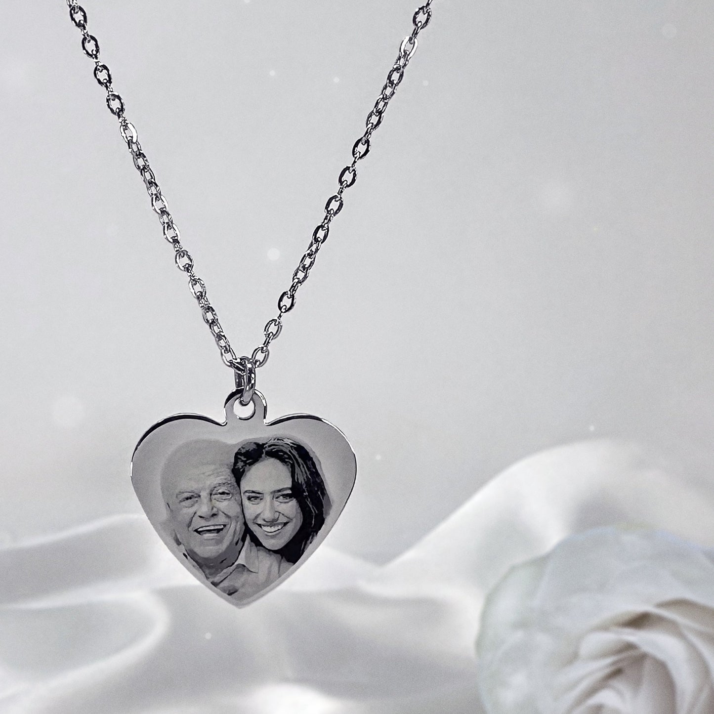 ACTUAL FINGERPRINT AND DATES NECKLACE