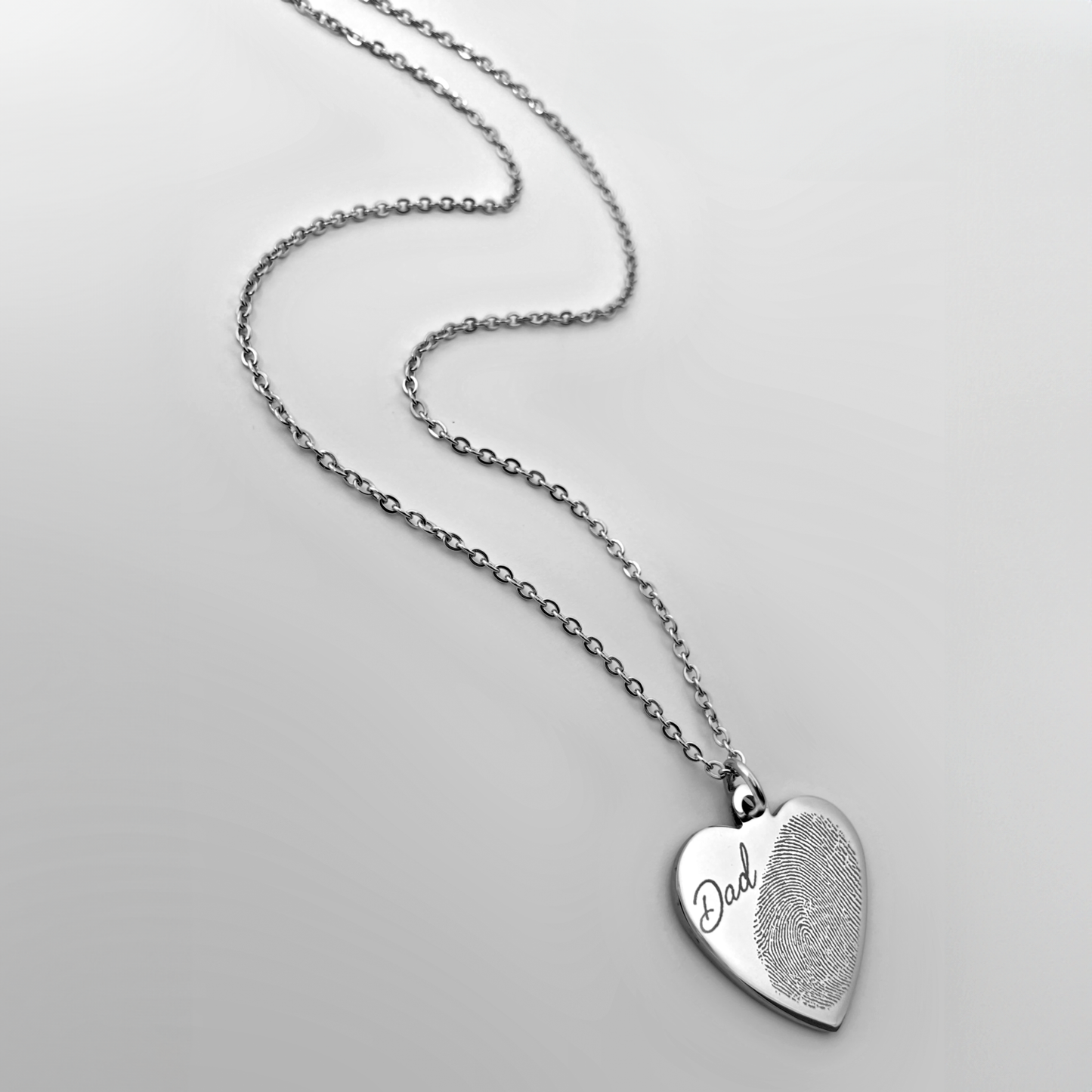 ACTUAL FINGERPRINT AND DATES NECKLACE