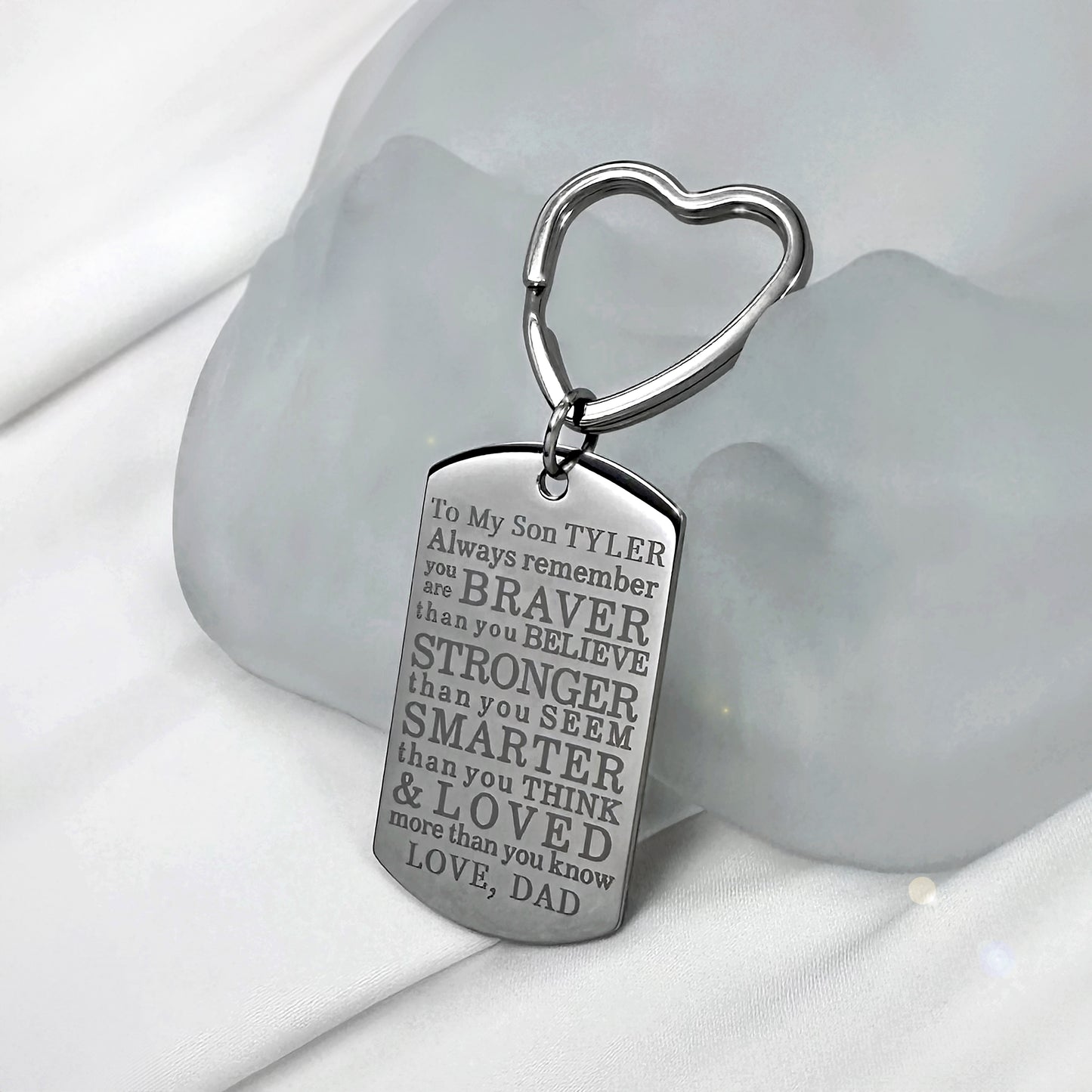 CUSTOM DAD MEMORIAL KEYCHAIN