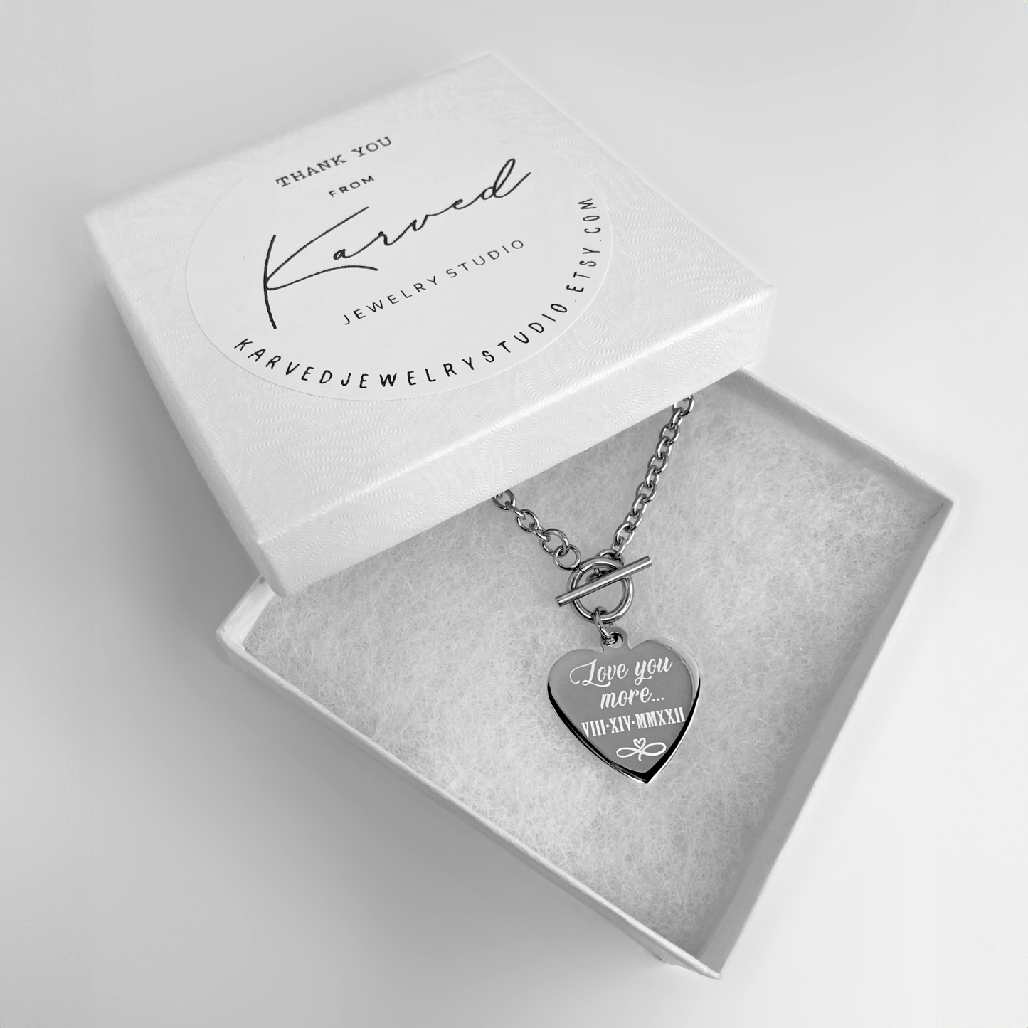TOGGLE HEART PENDANT NECKLACE WITH YOUR PICTURE