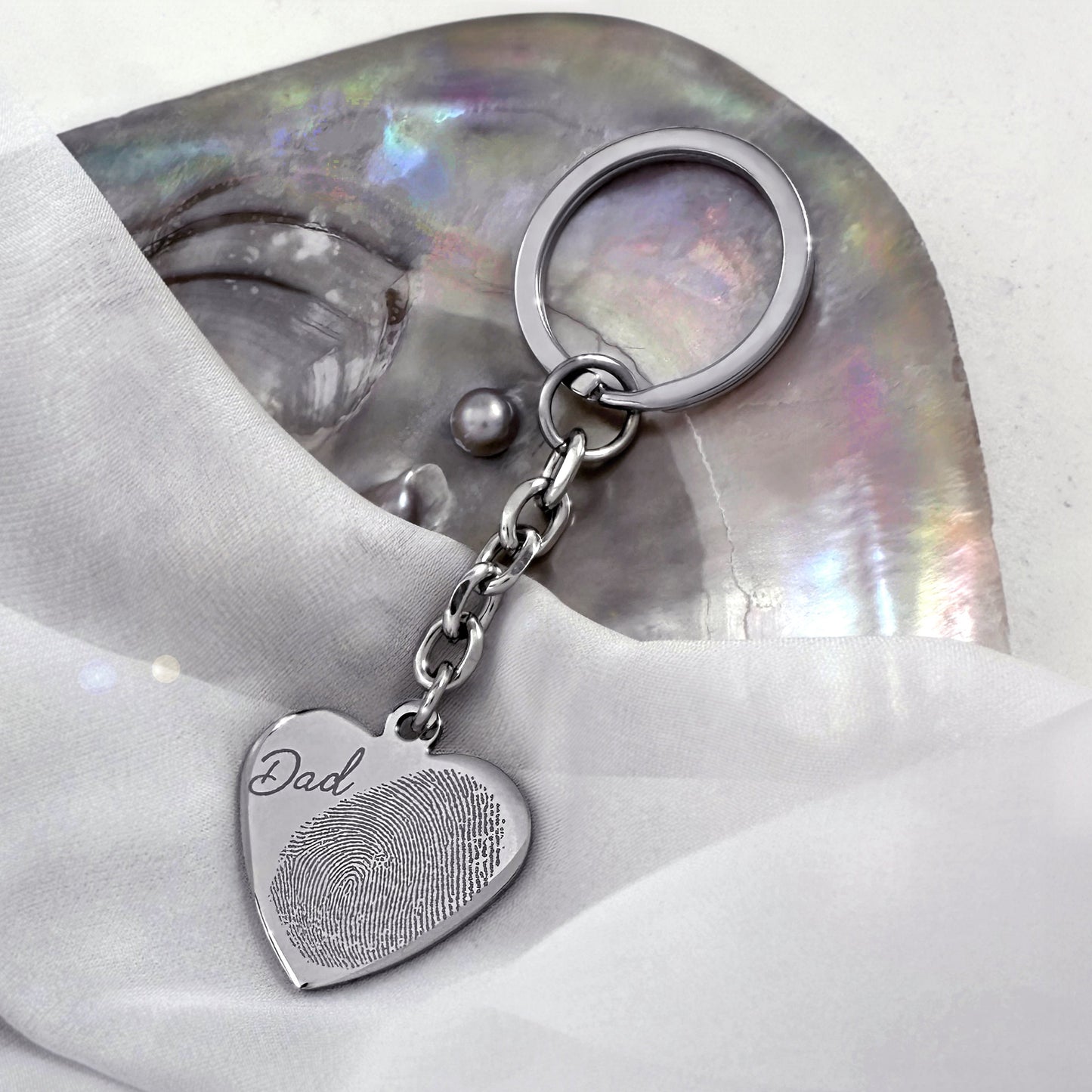 YOUR ACTUAL THUMBPRINT KEYCHAIN
