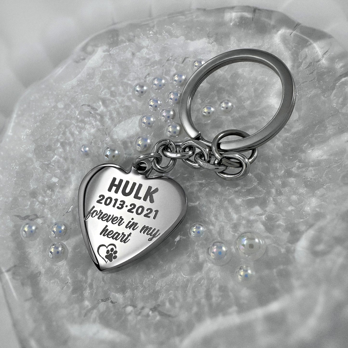 PERSONALIZED HEART KEYCHAIN