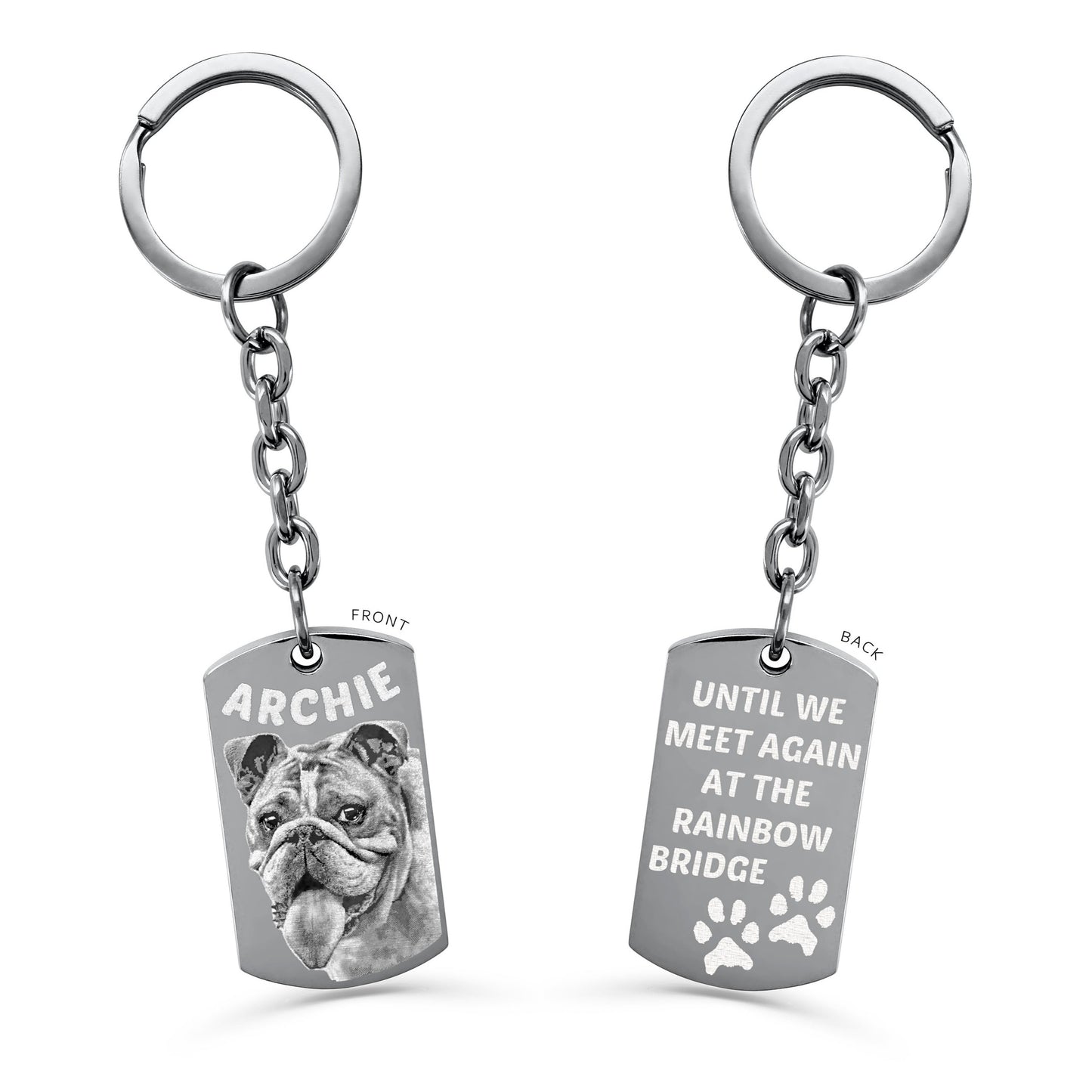 CUSTOM ENGRAVED DOG TAG URN KEYCHAIN