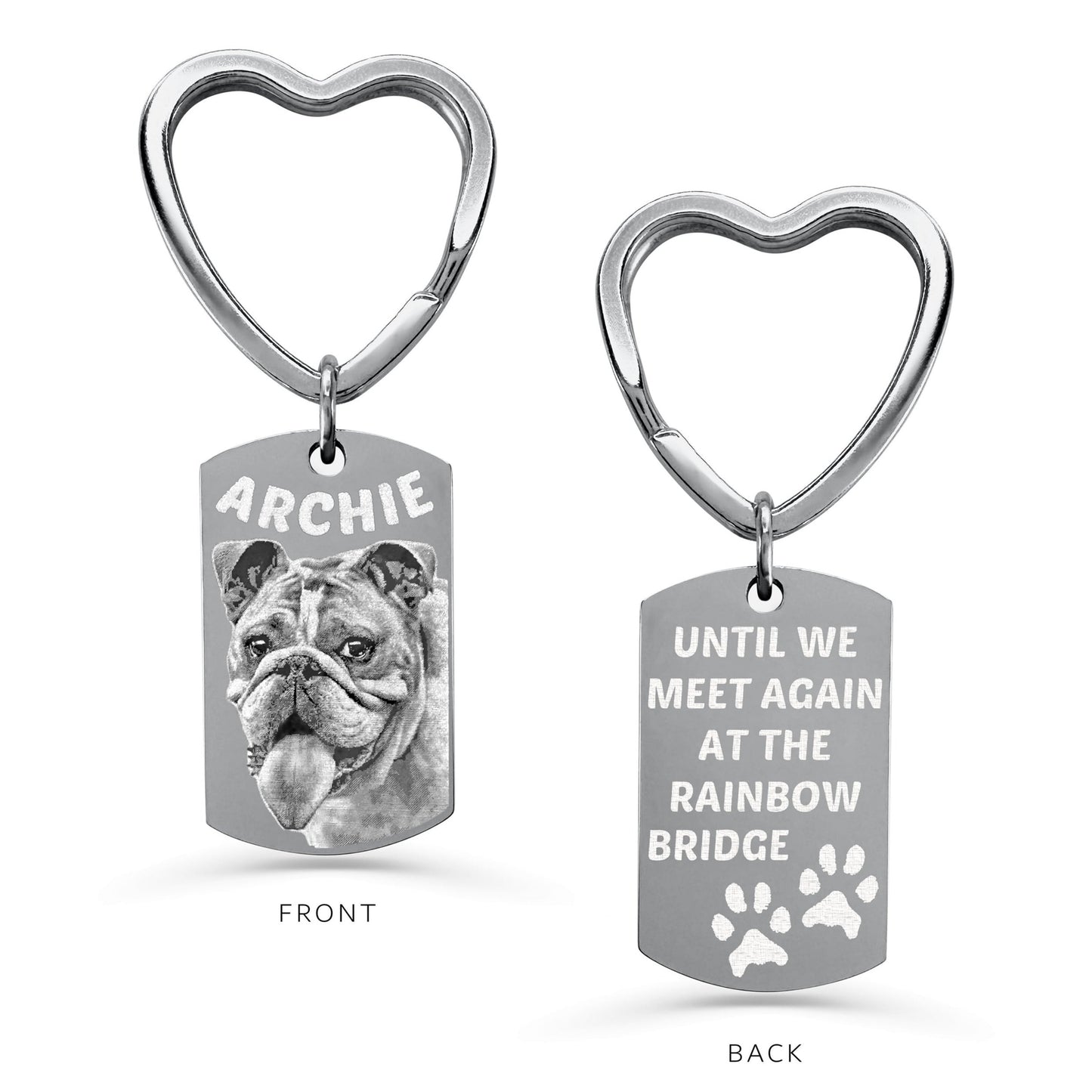 CUSTOM ENGRAVED DOG TAG URN KEYCHAIN