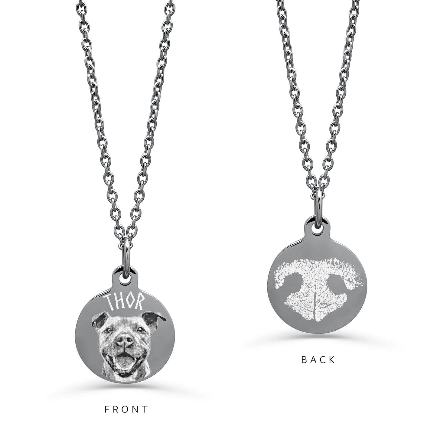 ACTUAL PAW PRINT OR NOSE PRINT NECKLACE