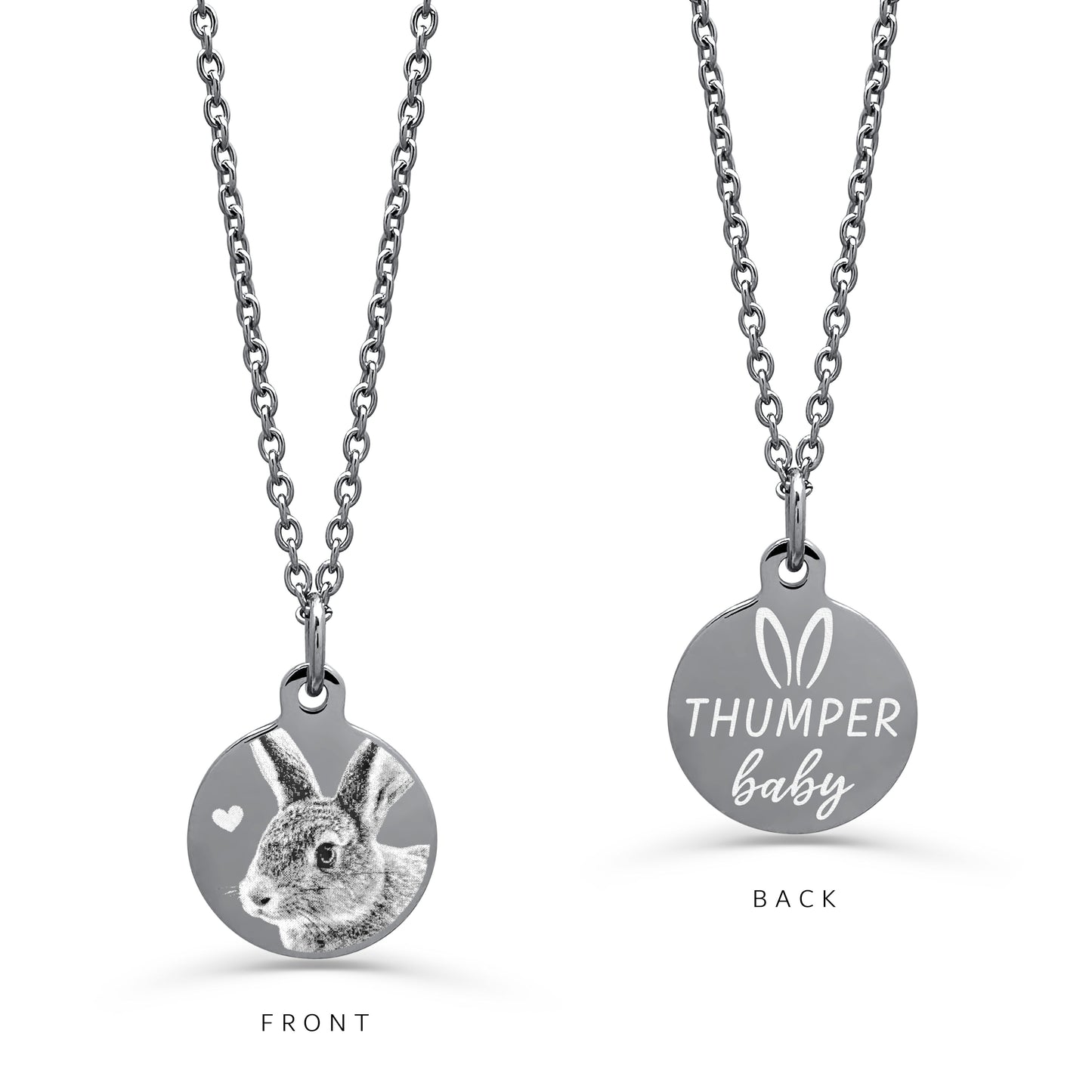 BUNNY RABBIT PET PORTRAIT NECKLACE
