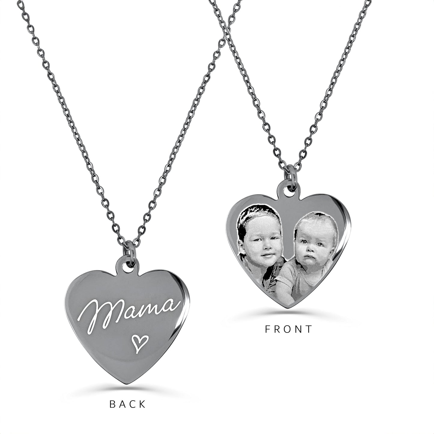MAMA PHOTO HEART NECKLACE