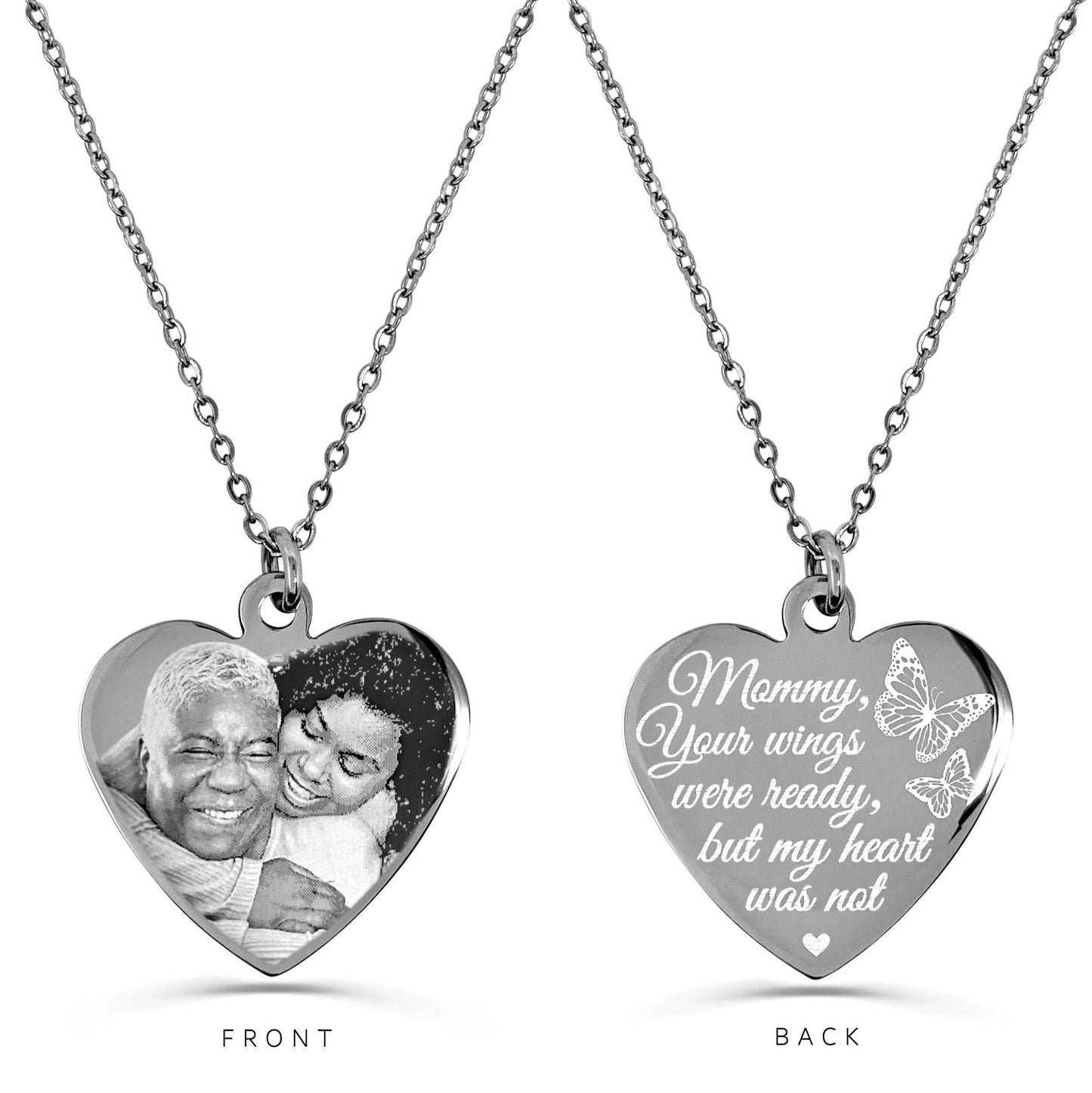 PERSONALIZED MEMORIAL PHOTO FINGERPRINT NECKLACE