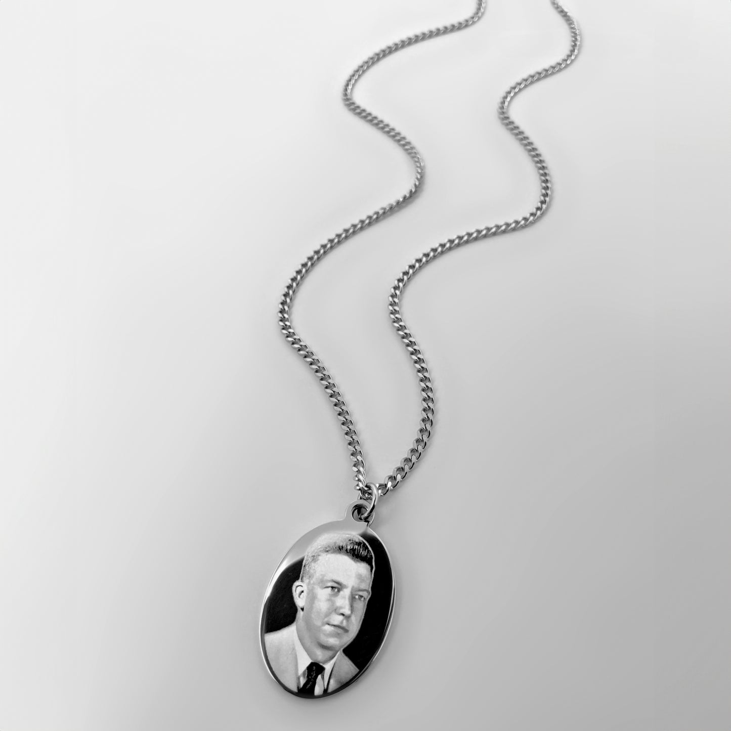 PERSONALIZED MEMORIAL PHOTO HANDWRITING FINGERPRINT NECKLACE