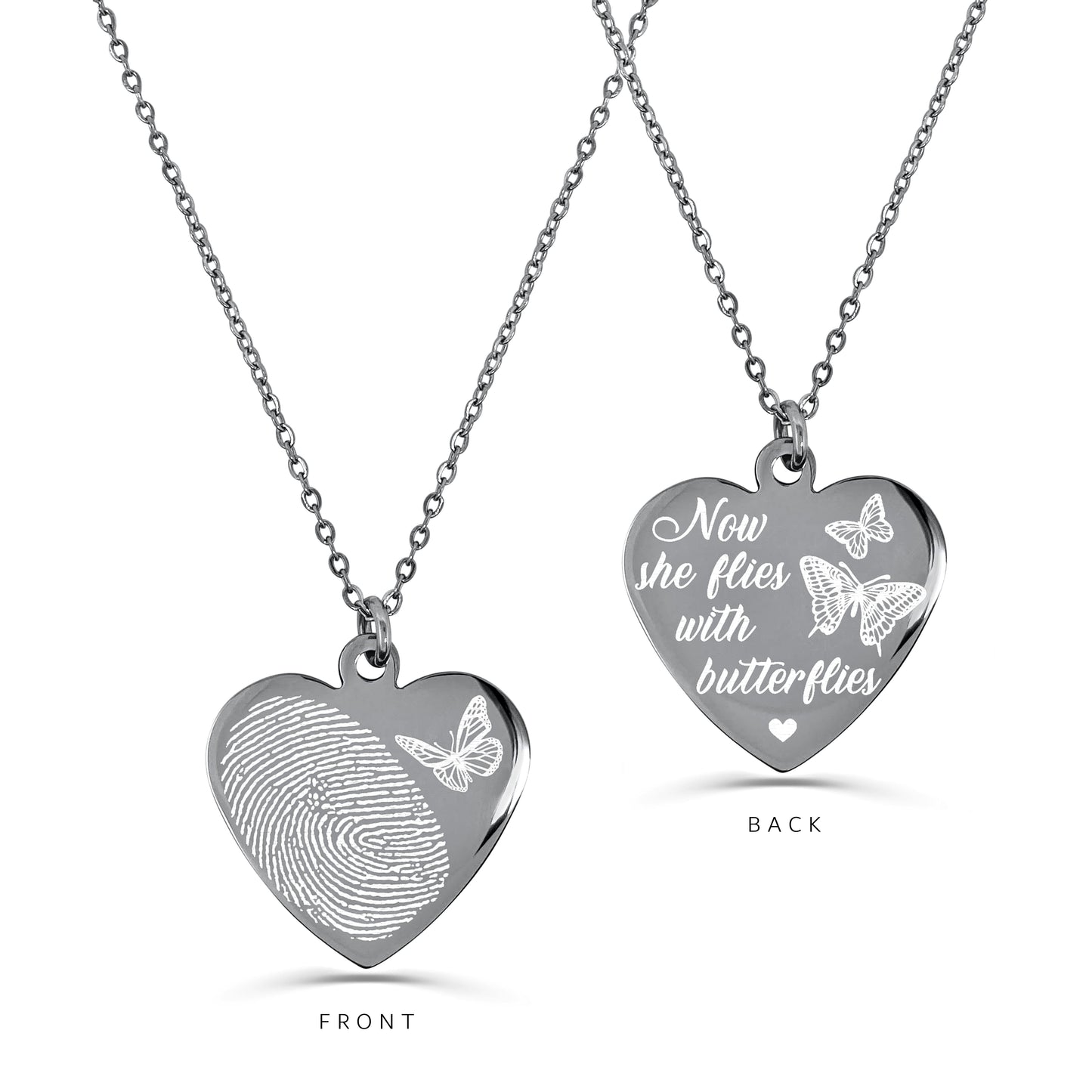 ACTUAL FINGERPRINT MEMORIAL NECKLACE