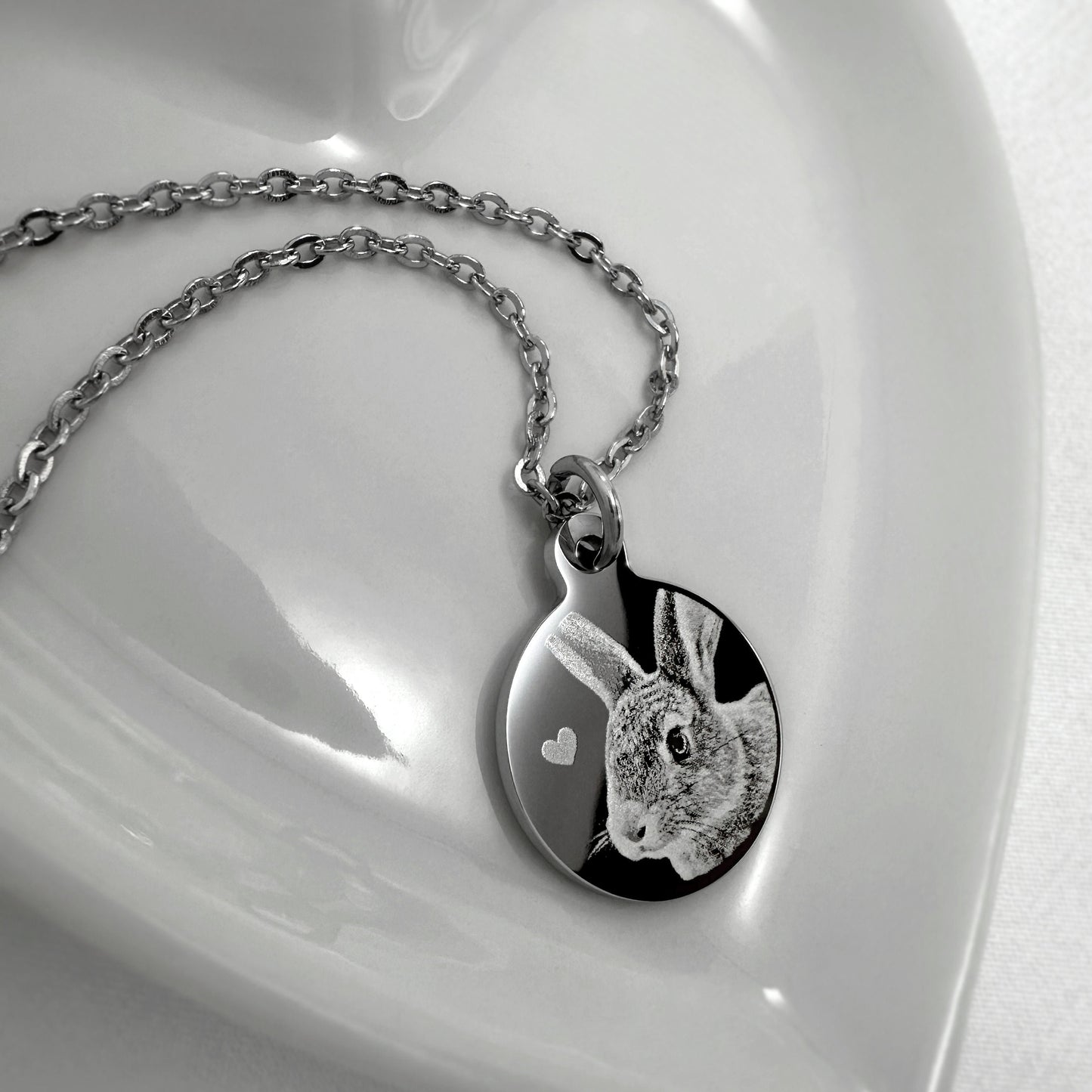 BUNNY RABBIT PET PORTRAIT NECKLACE