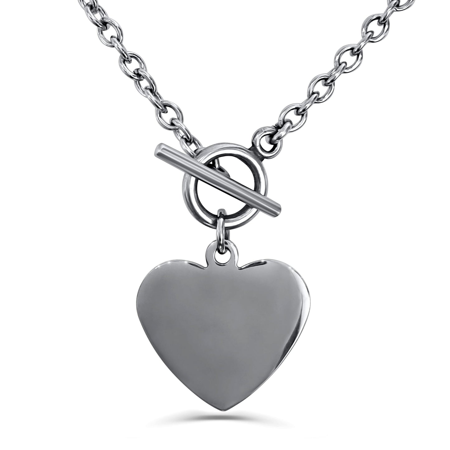 PERSONALIZED TOGGLE HEART CHARM NECKLACE