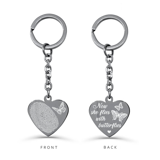 MEMORIAL FINGERPRINT KEYCHAIN