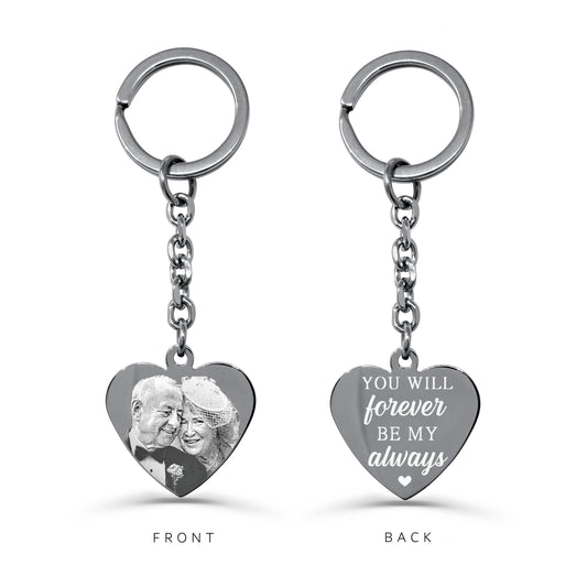 PERSONALIZED ENGRAVED PHOTO KEYCHAIN