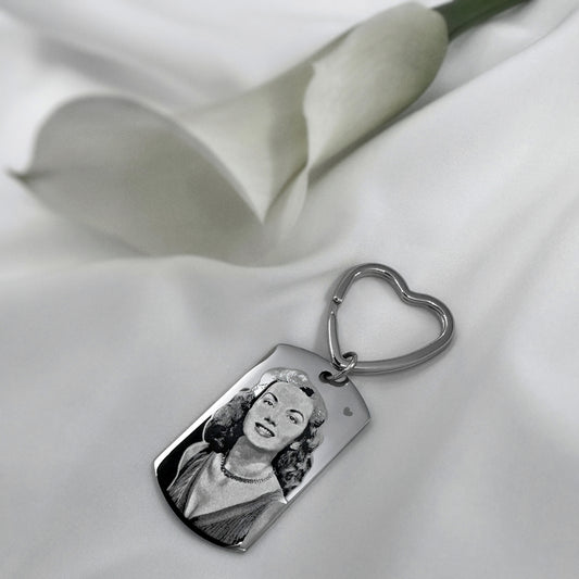 ENGRAVED OLD PHOTO KEYCHAIN