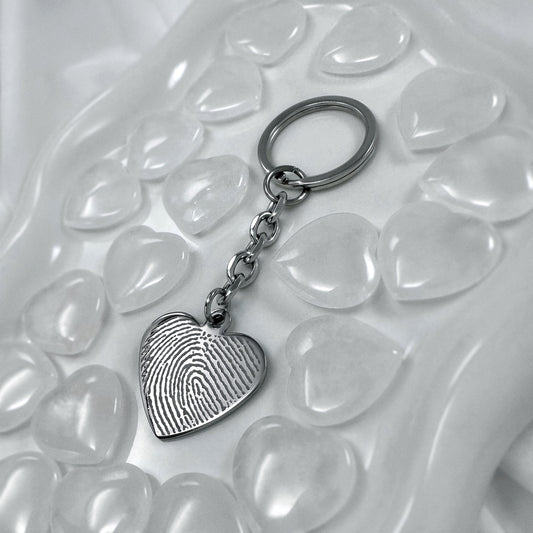 ENGRAVED FINGERPRINT KEYCHAIN