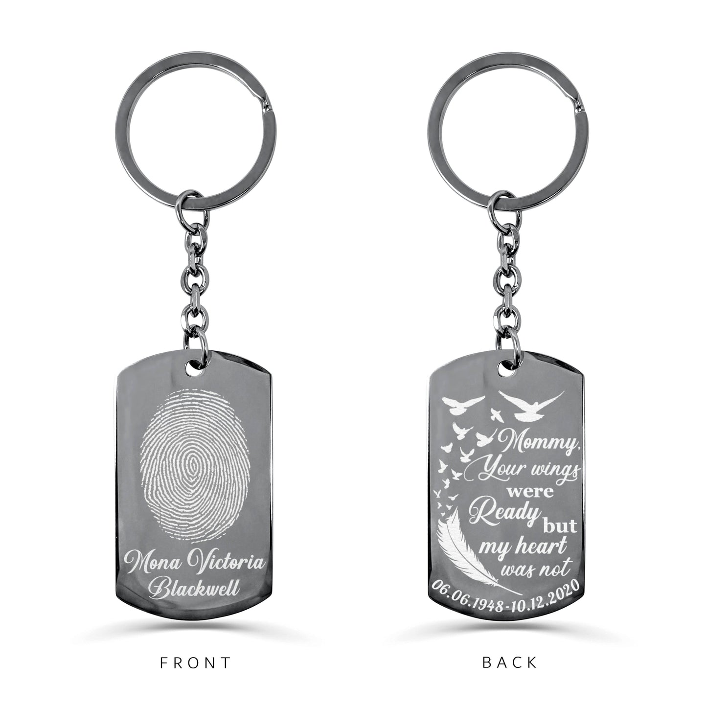 MOM THUMBPRINT KEYCHAIN GIFT