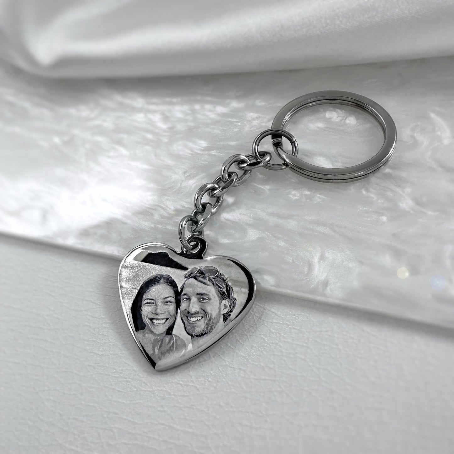 CUSTOM ENGRAVED HEART KEYCHAIN