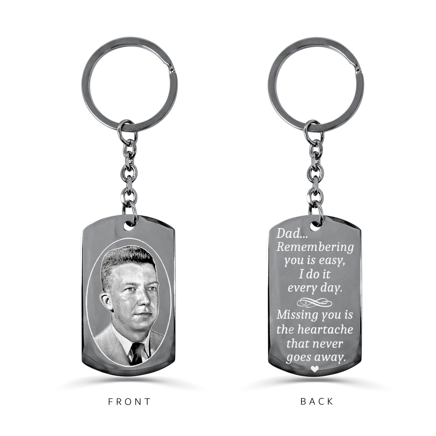 CUSTOM DAD MEMORIAL KEYCHAIN