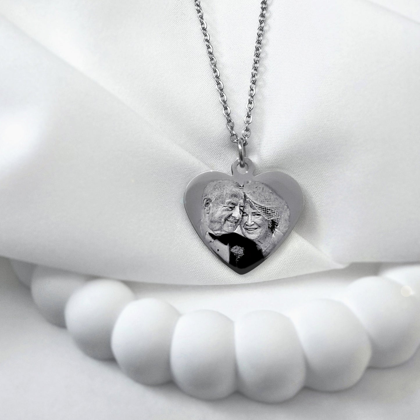 CUSTOM MEMORIAL HEART NECKLACE