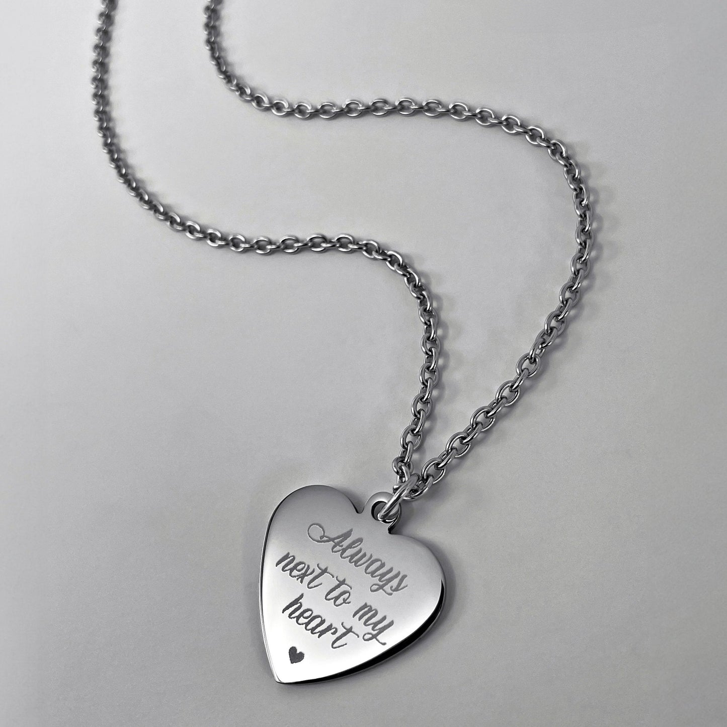 CUSTOM MEMORIAL HEART NECKLACE