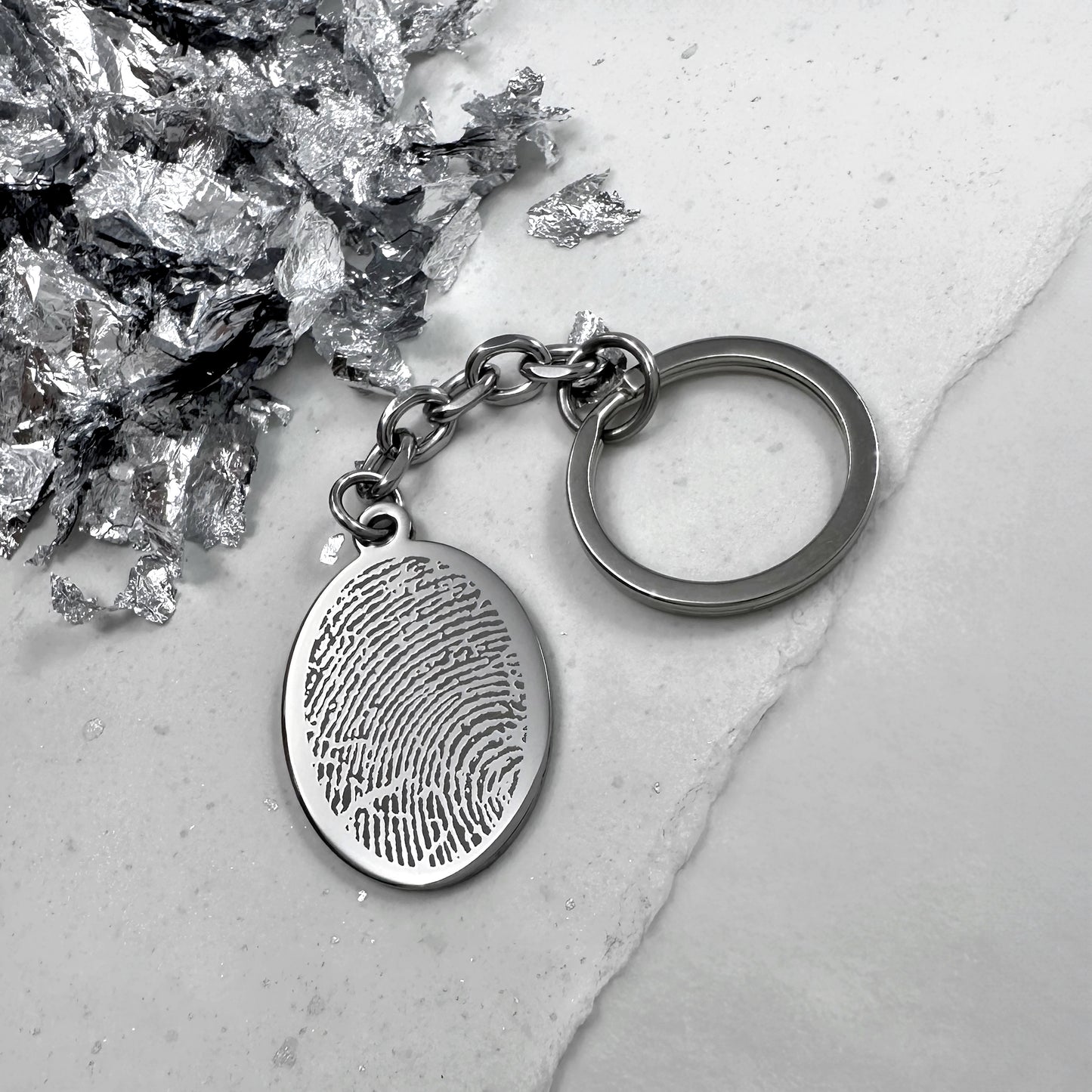 PICTURE FINGERPRINT KEYCHAIN