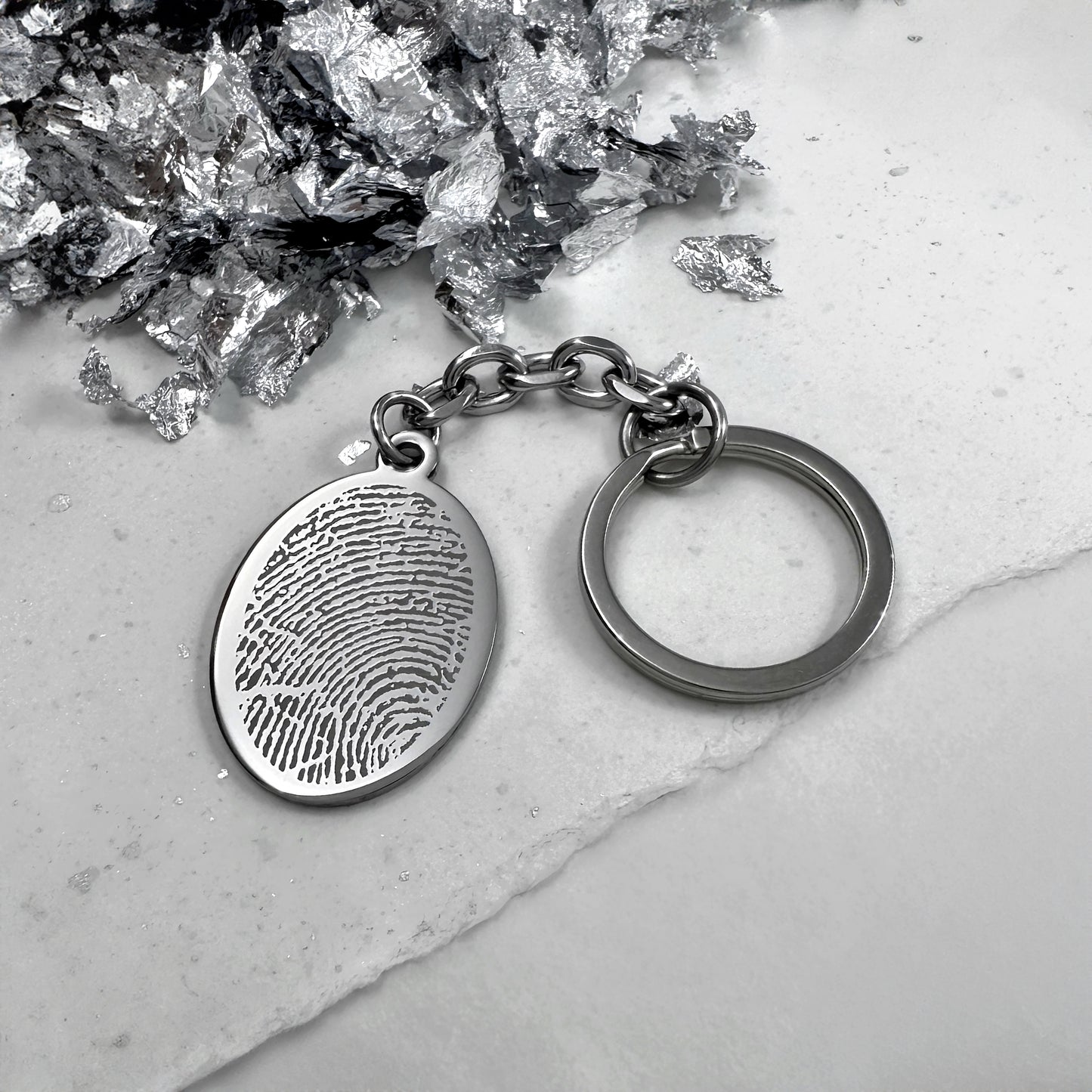 PICTURE FINGERPRINT KEYCHAIN