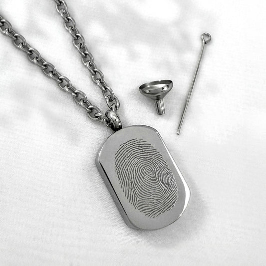 THUMBPRINT URN NECKLACE FOR ASHES