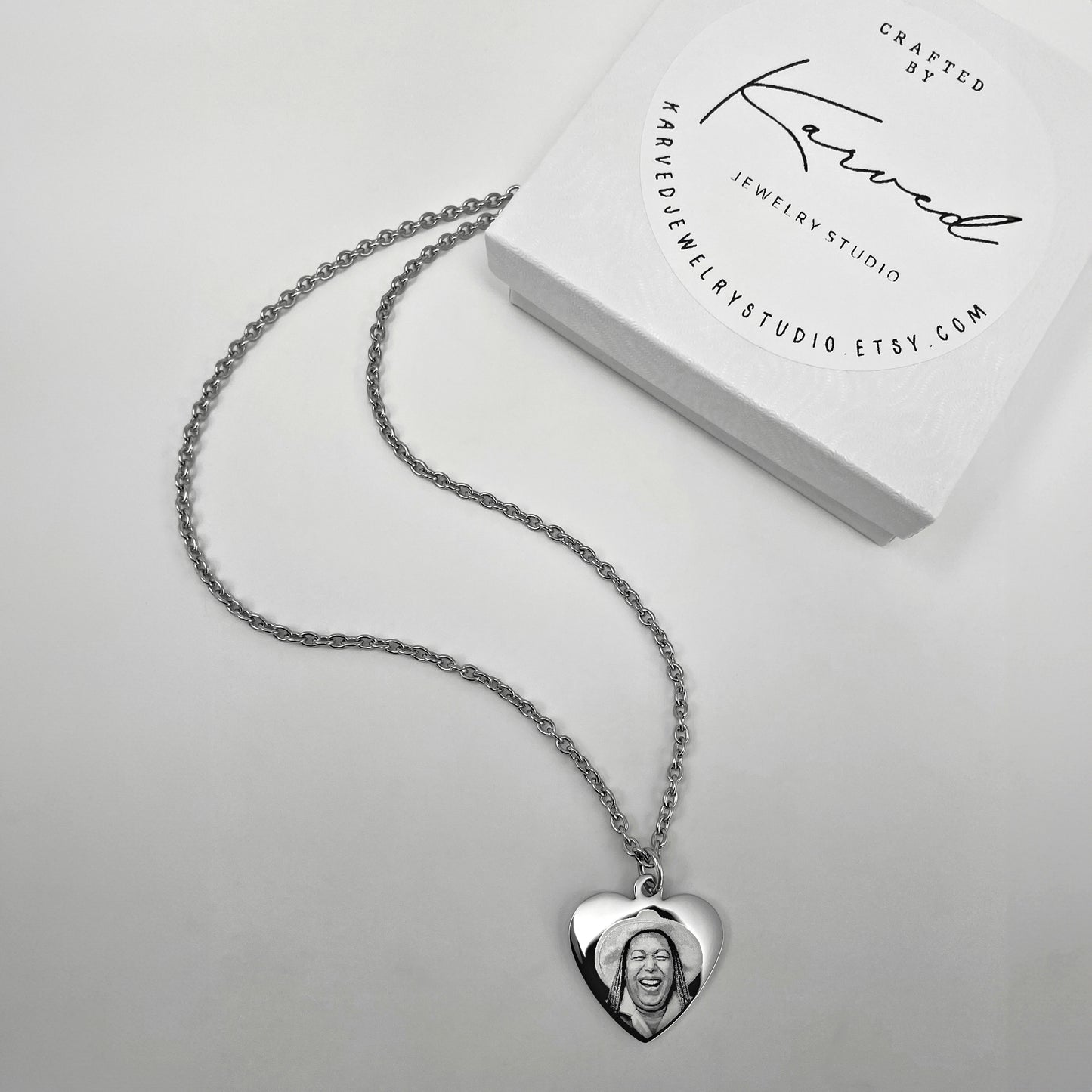 CUSTOM MEMORIAL HEART NECKLACE