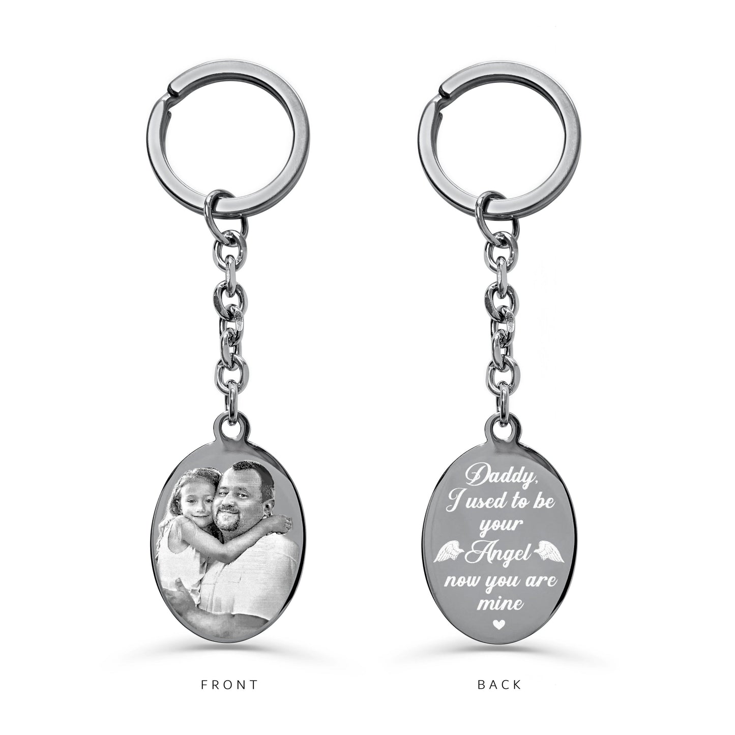 DAD MEMORIAL PICTURE KEYCHAIN