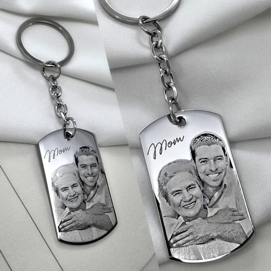 MOM MEMORIAL PICTURE KEYCHAIN