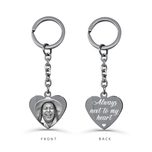 CUSTOM PHOTO MEMORIAL KEYCHAIN