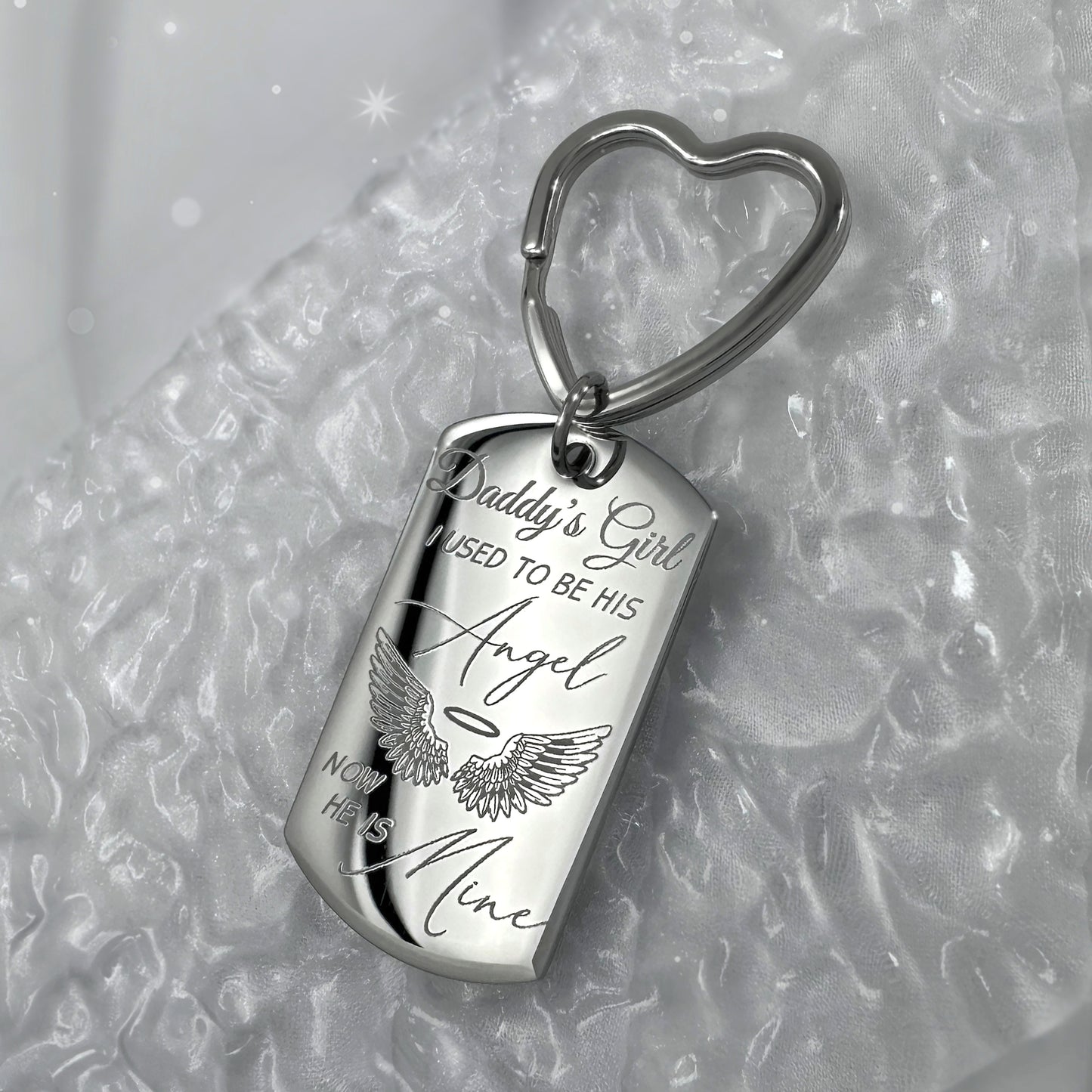 CUSTOM PHOTO AND WORDS KEYCHAIN