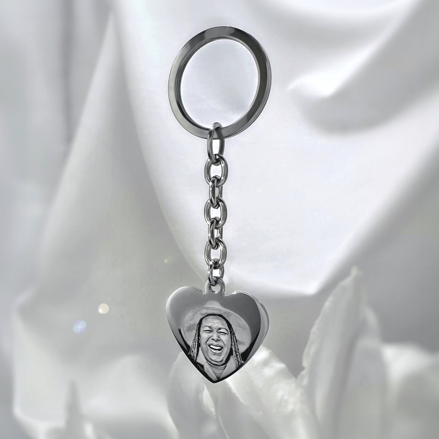 CUSTOM PHOTO MEMORIAL KEYCHAIN