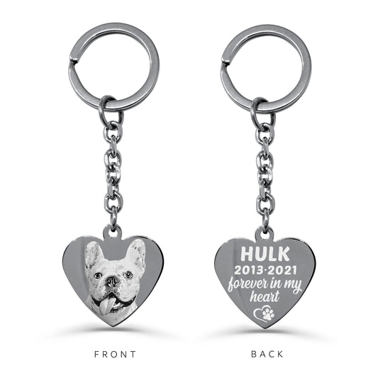 CUSTOM ENGRAVED PET PORTRAIT KEYCHAIN