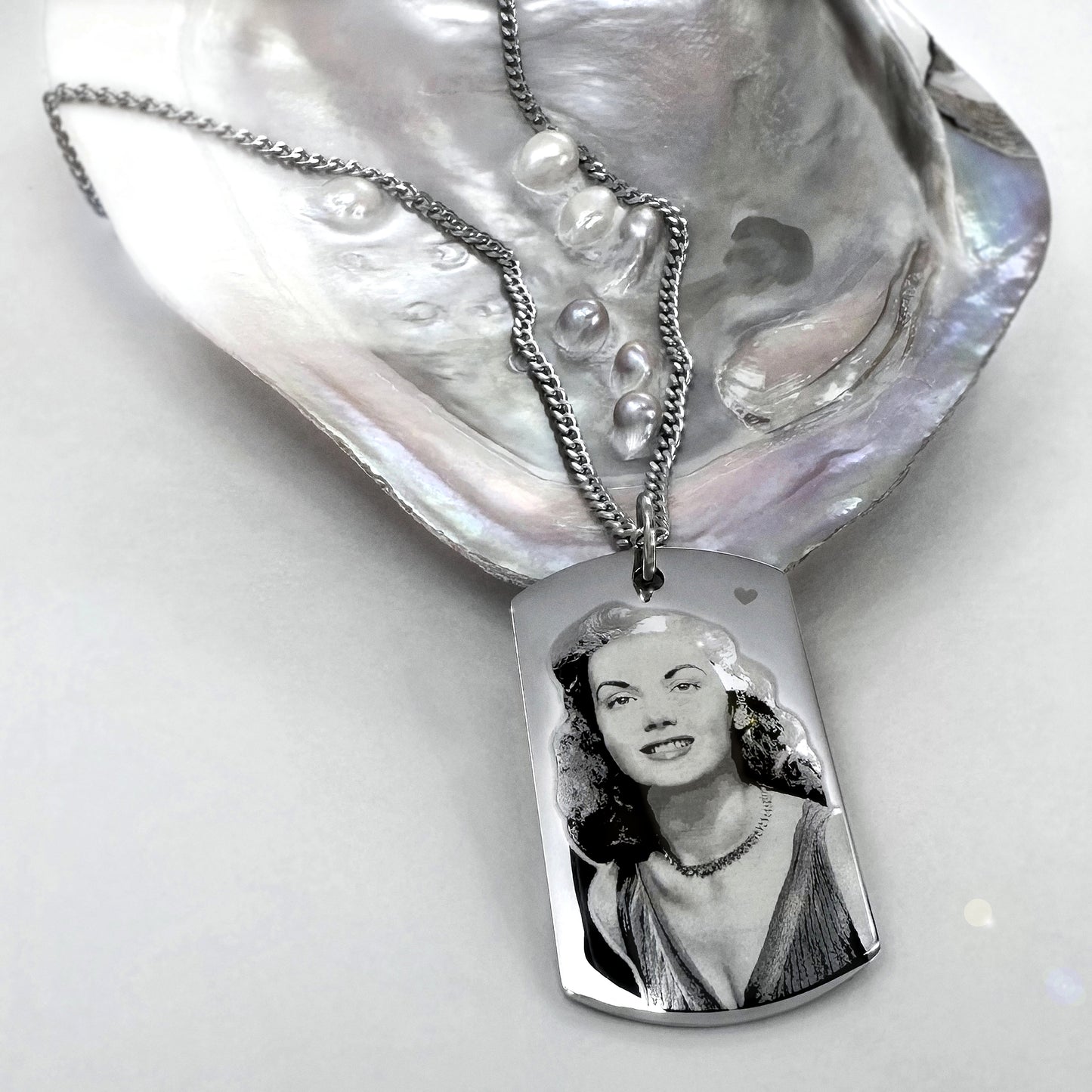 MEMORIAL CUSTOM PHOTO DOG TAG NECKLACE