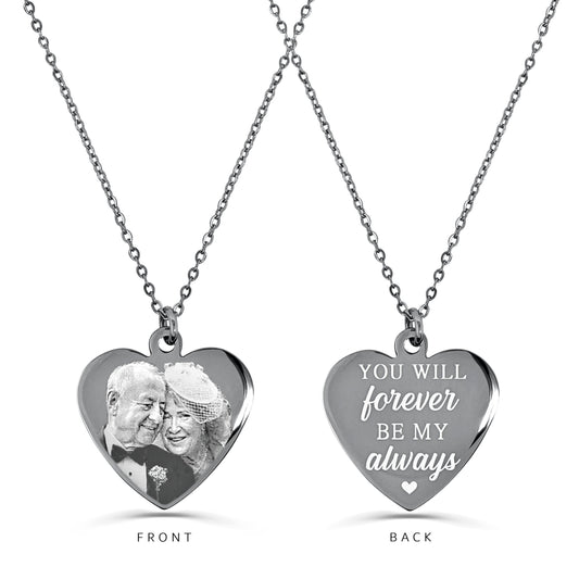 PERSONALIZED PHOTO HEART NECKLACE