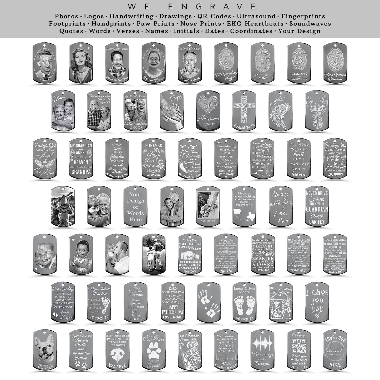 ACTUAL THUMBPRINT AND PHOTO MEMORIAL KEYCHAIN