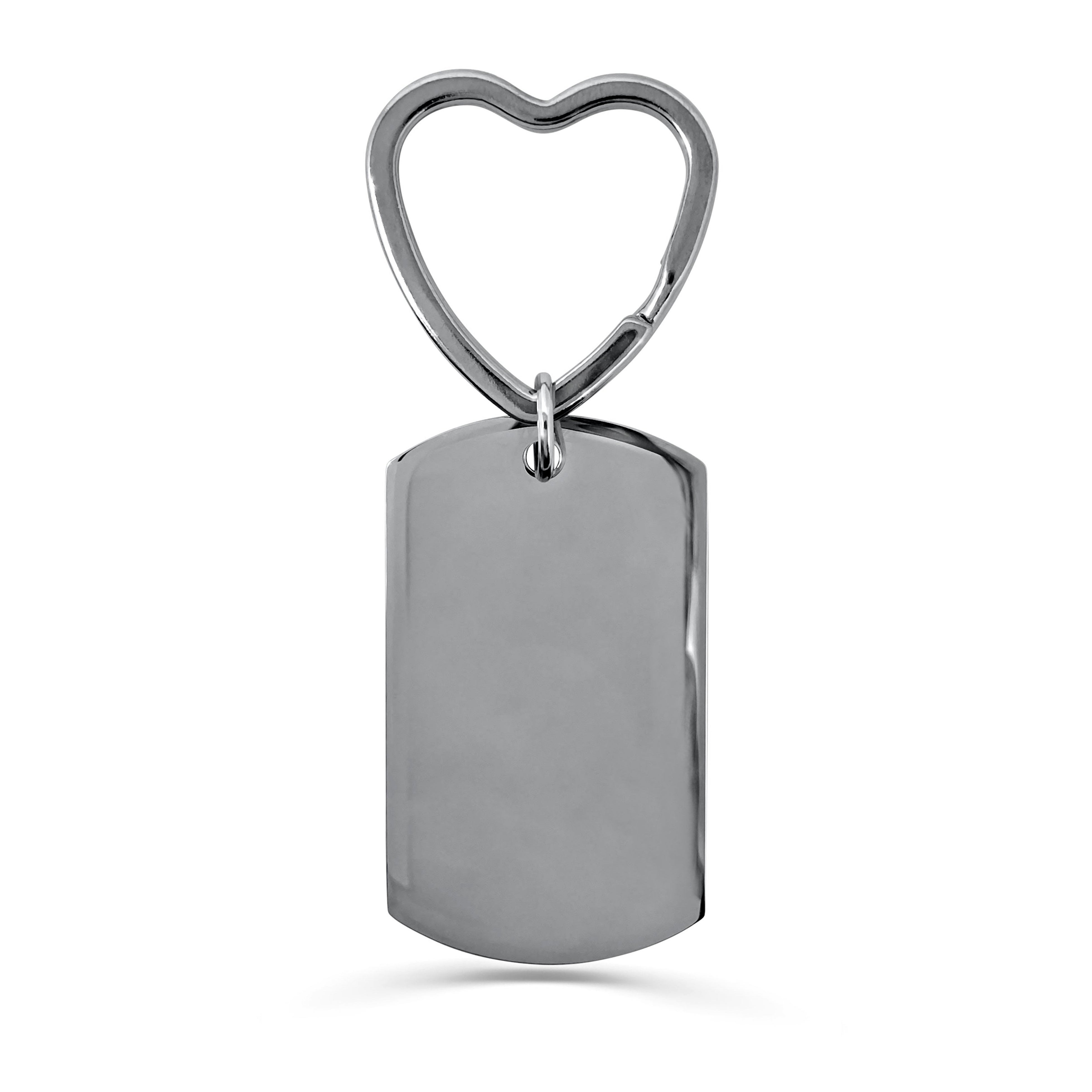CUSTOM ENGRAVED DOUBLE SIDED HEART KEYCHAIN – KarvedJewelryStudio
