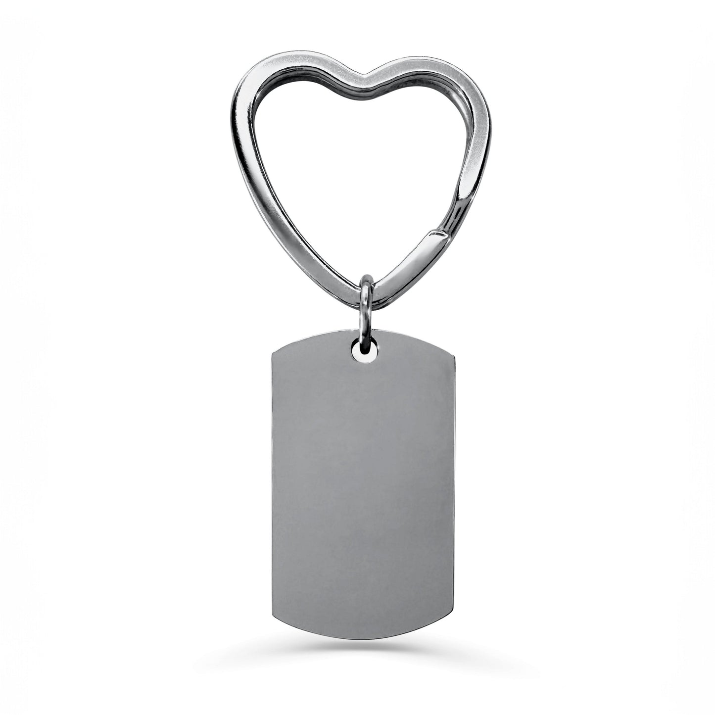 PERSONALIZED DOG TAG URN HEART KEYCHAIN